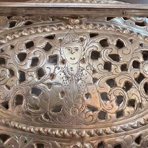 Vintage Indian Silver Metal Box Purse.